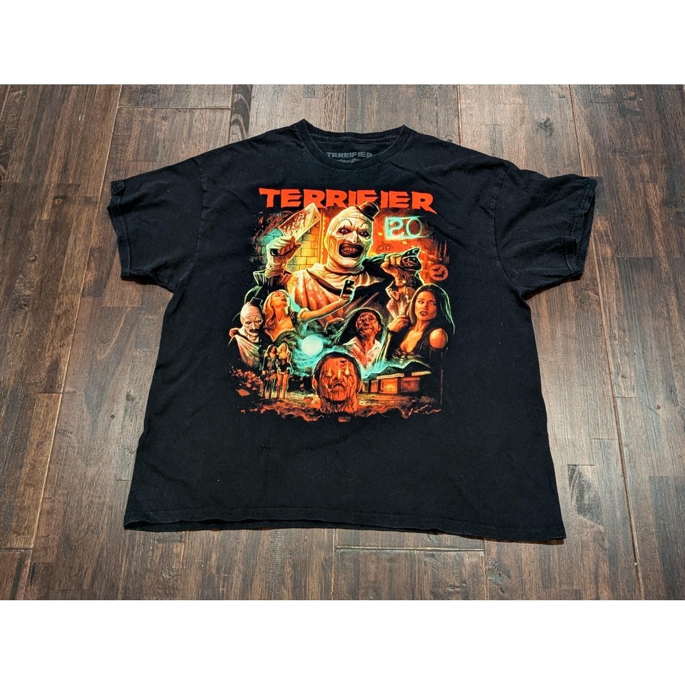 Terrifier Shirt Mens XL Black Horror Movie Art the Clown‎ Graphic 2023 Halloween